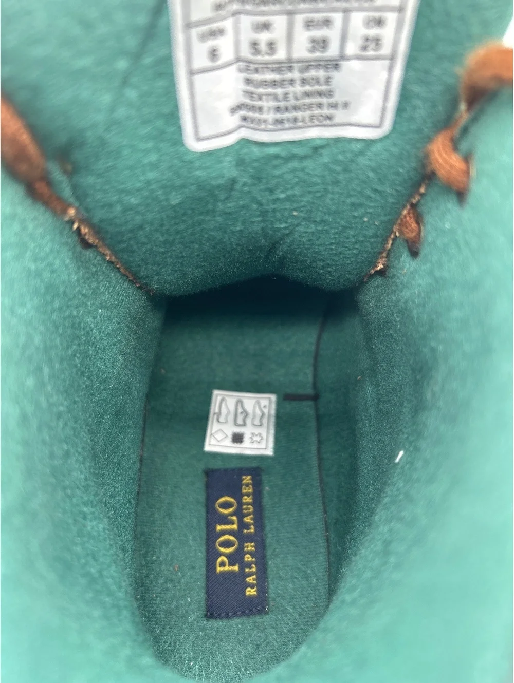 Polo Ralph Lauren Boys' Ranger Hi II Brown Leather Boots Size 6